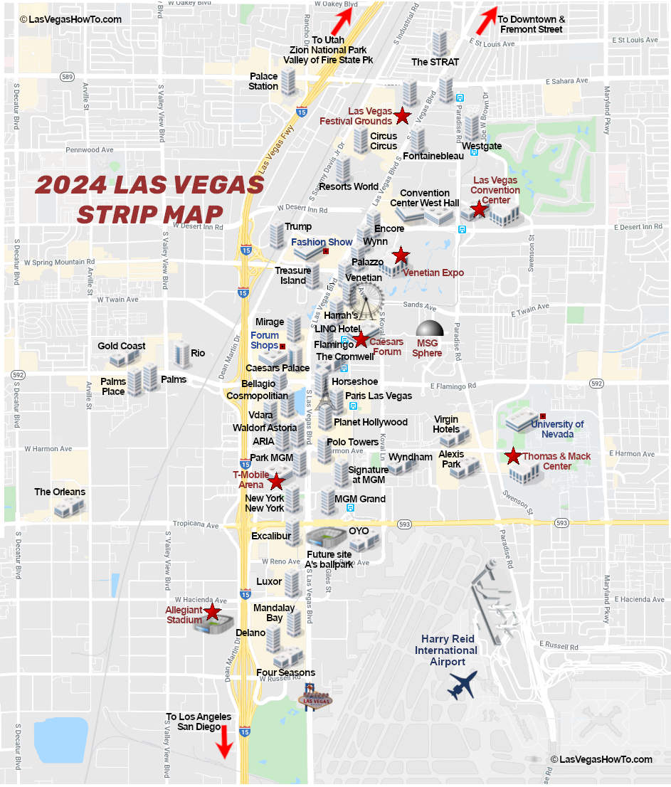 Las Vegas Hotels Map 