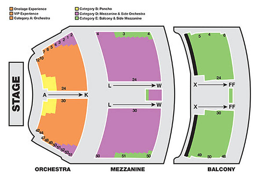 Blue Man Theater Seating Chart